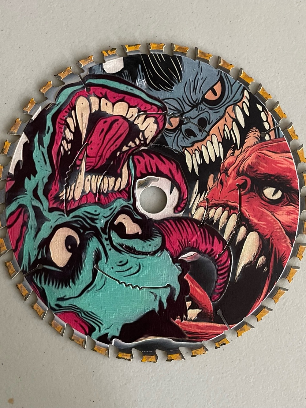 Monster Saw Blade Decoration for Shop Man-cave or Fathers Day Present - Picture 3 of 7